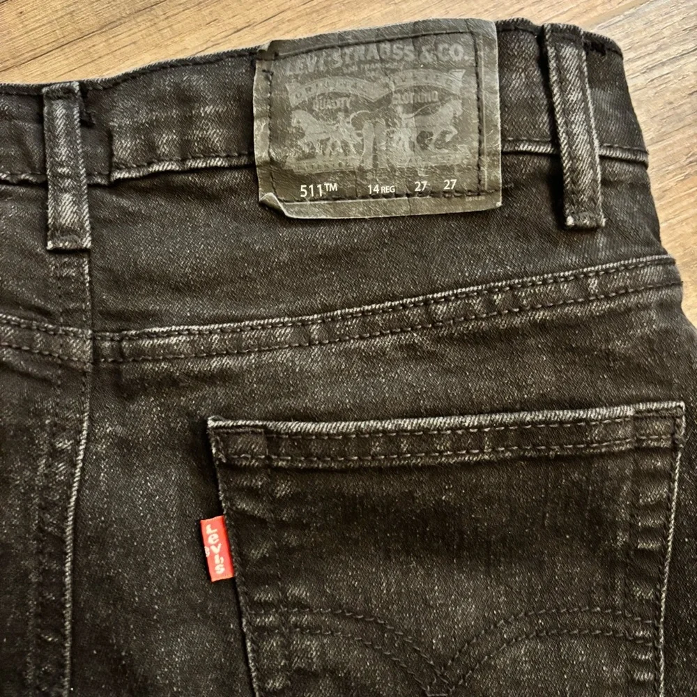 Levi's 511 Slim Kids Black Jeans Straight 14 Regular Boys or Girls Denim‎ Casual